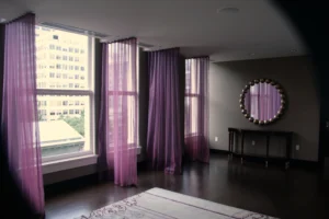 Luxury Drapery Brampton with custom sheer window treatments in a modern luxury home across the GTA